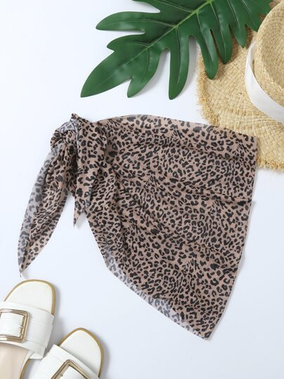 Allover Graphic Mesh Cover Up Skirt | SHEIN