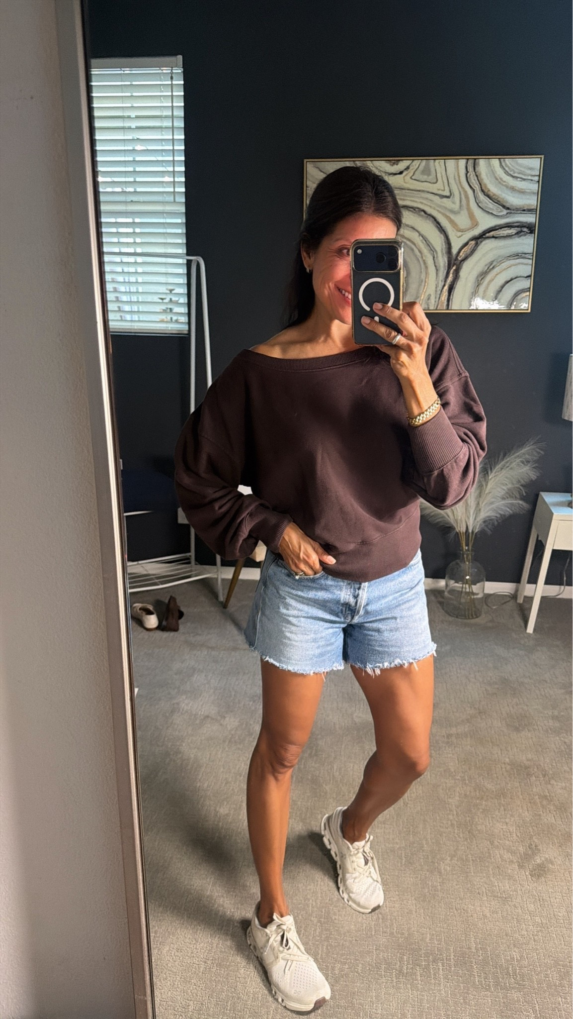 This off shoulder sweatshirt 
Now 70% off !
I have xs - tts unless you want a larger fit 

@Aerie

#LTKPetite #LTKSeasonal #LTKActive