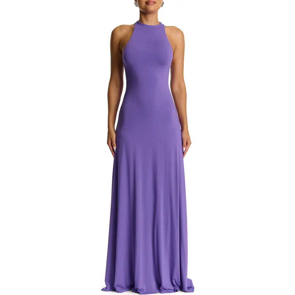 Naked Wardrobe Smooth Maxi Dress in Violet at Nordstrom, Size Small | Nordstrom