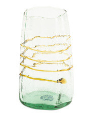 8in Handmade Vase With Amber Rings | Drinkware | Marshalls | Marshalls