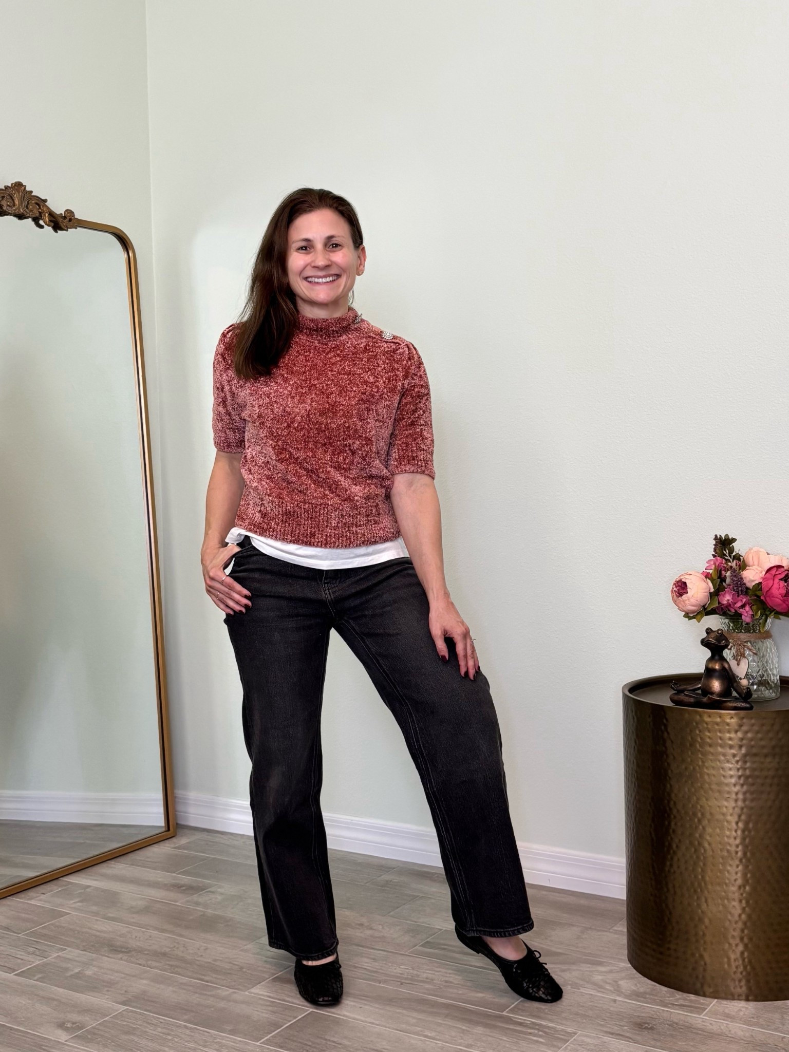 Jeans available in four different inseam length options! I’m a petite at 4’10” wearing the 26 inch option and it hits right at my ankles. They're $50.

#LTKPetite #LTKootd #LTKOver40