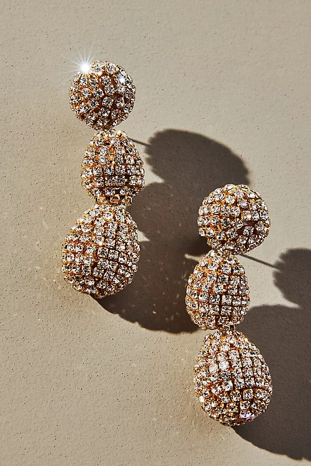 Rhinestone Tapestry Drop Earrings | Anthropologie (US)
