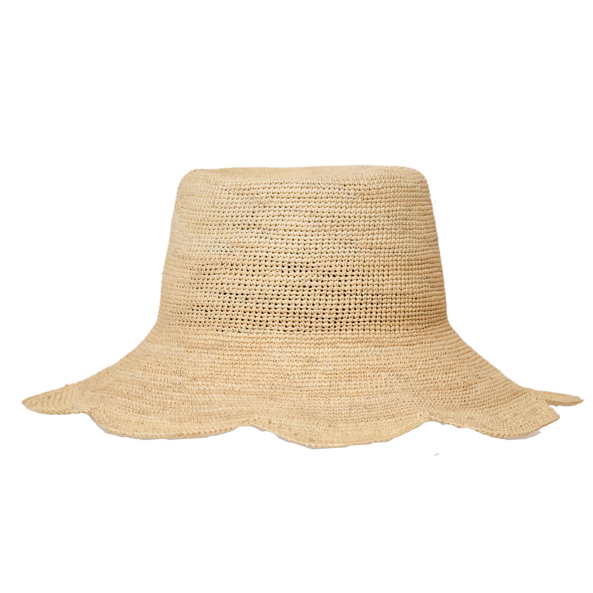 Packable Scallop Crochet Bucket in Natural | Over The Moon