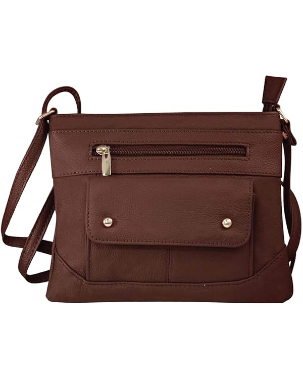 Silver Fever Women's Crossbody Handbag Leather Travel Ladies Phone Bag Genuine Cowhide Purse | Amazon (US)