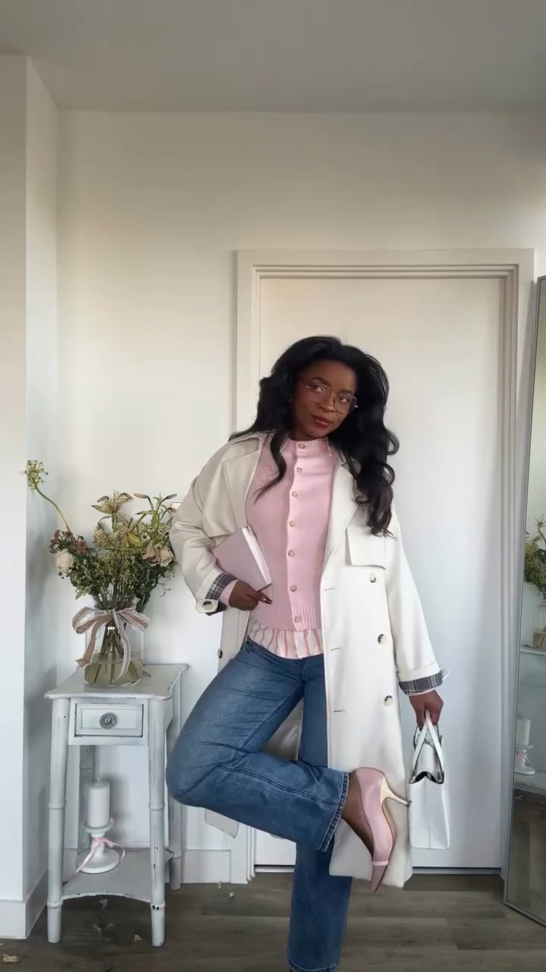 first of many ootd’s in 2026 🎀❄️ 

the pink cardigan is from House of CB, but I linked the 3 that were available. It’s on their website, but not available to post x

#pinterestgirl #softblackgirl #girlyaesthetic #winteroutfit #houseofcb