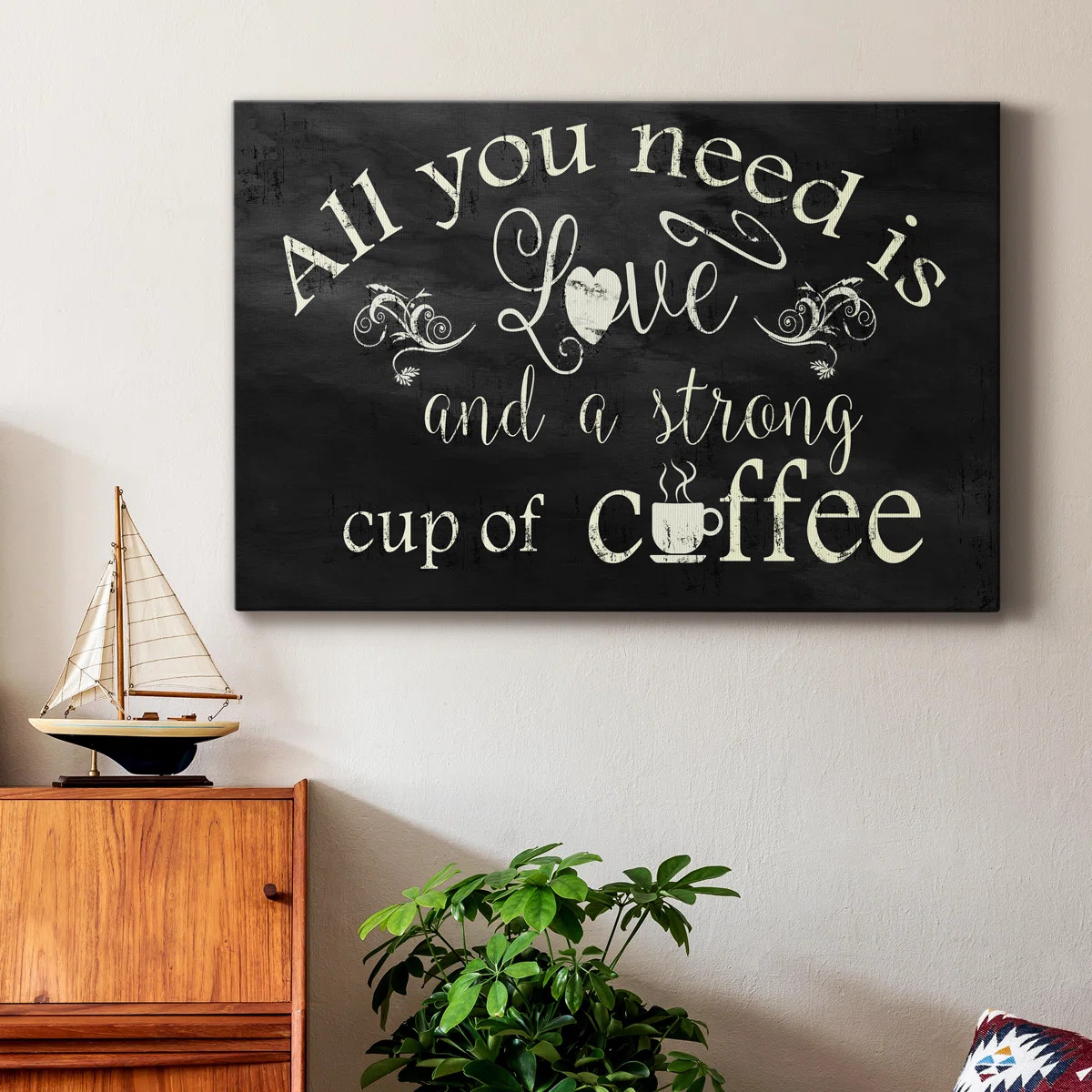 Strong Coffee - Wrapped Canvas Print | Wayfair North America