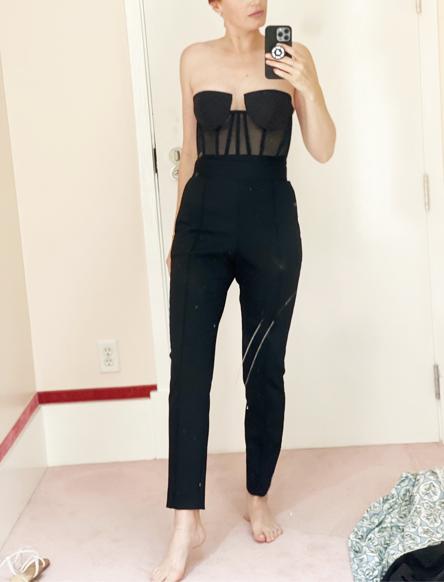 Here is my bustier with the matching pants. I’ll wear these pants with blouses as well- they will be great for work events and also a night out. This is a pair you buy and keep for life. 

#LTKCon #LTKwedding #LTKeurope