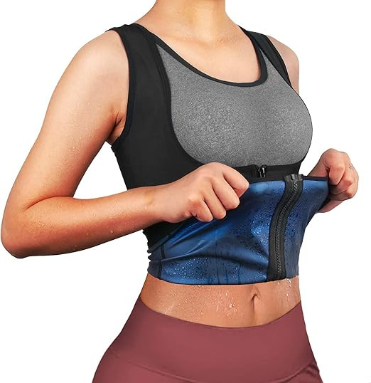 Sweat Vest for Women Sauna Suit for Women Weight Loss Sauna Shirt Sweat Jacket Body Shaper. | Amazon (US)