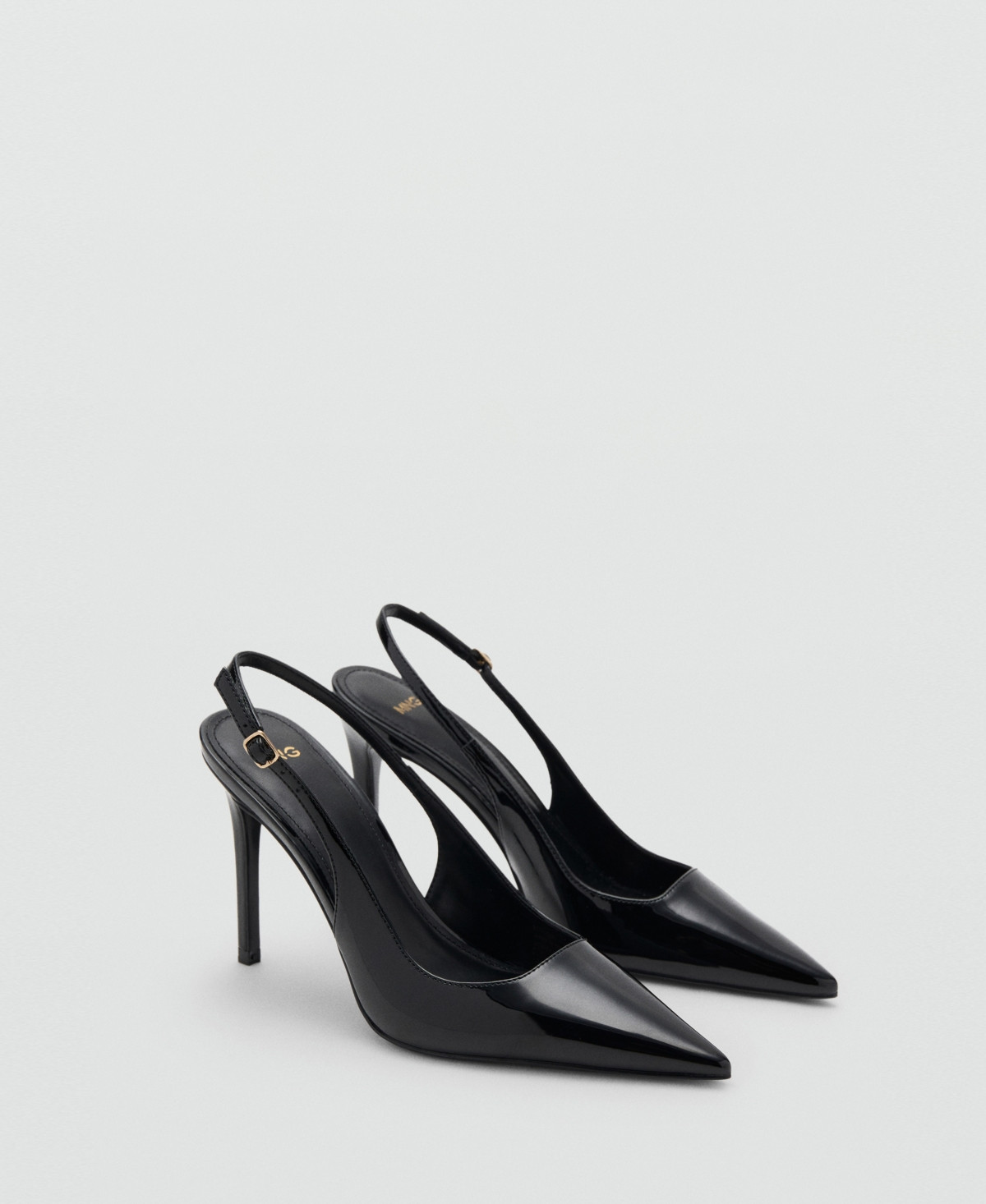 Mango Women's Patent Heeled Shoes - Black | Macy's