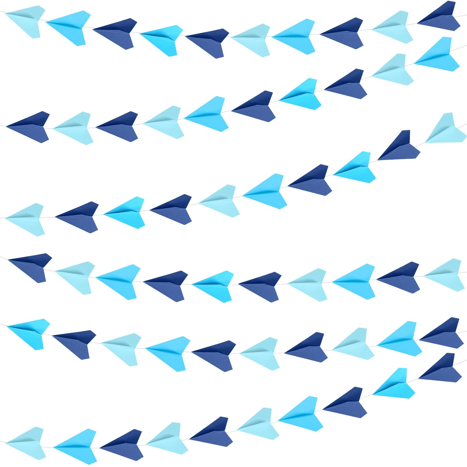 Janlaugh 6 Pcs Airplane Garland Colored Paper Plane Banner 3D Air Force Streamers Aviation Airpla... | Amazon (US)