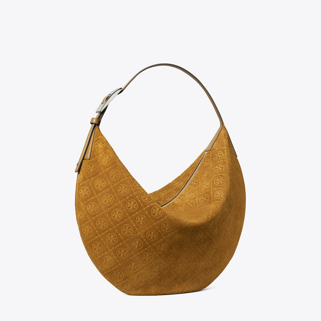 T MONOGRAM SUEDE BALLOON BAG | Tory Burch (US)