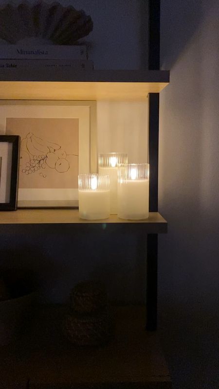Clear glass flickering battery powered candles from Amazon - perfect cozy mood! 



#LTKhome #LTKfindsunder50