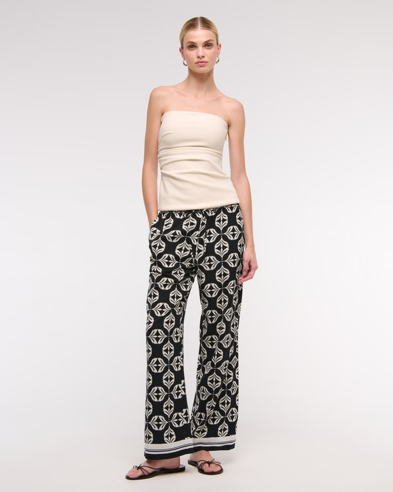Drapey Wide Leg Pull-On Pant | Abercrombie & Fitch (US)