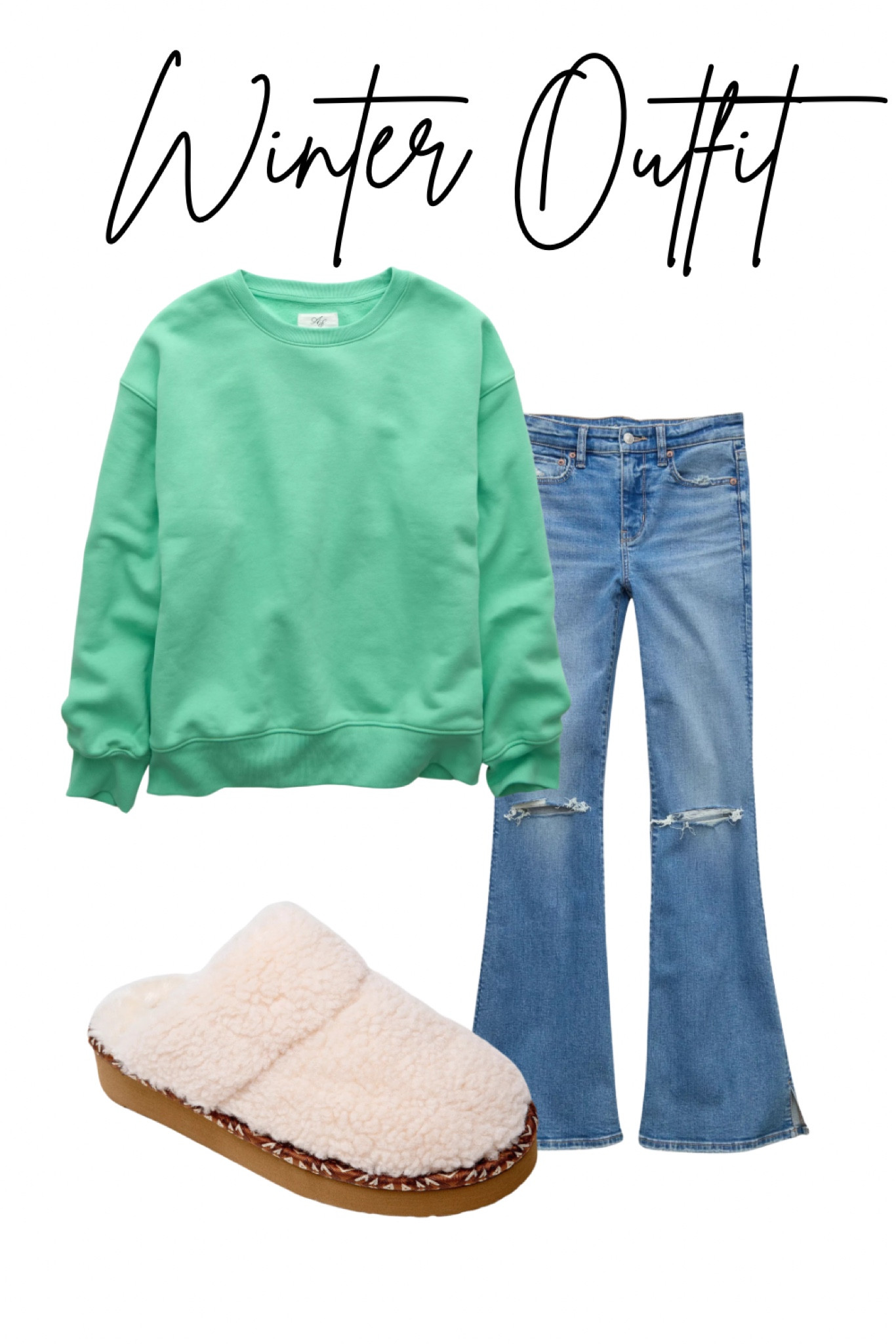 Winter outfit! Jeans, sweatshirt 

#LTKFindsUnder100 #LTKStyleTip #LTKSaleAlert