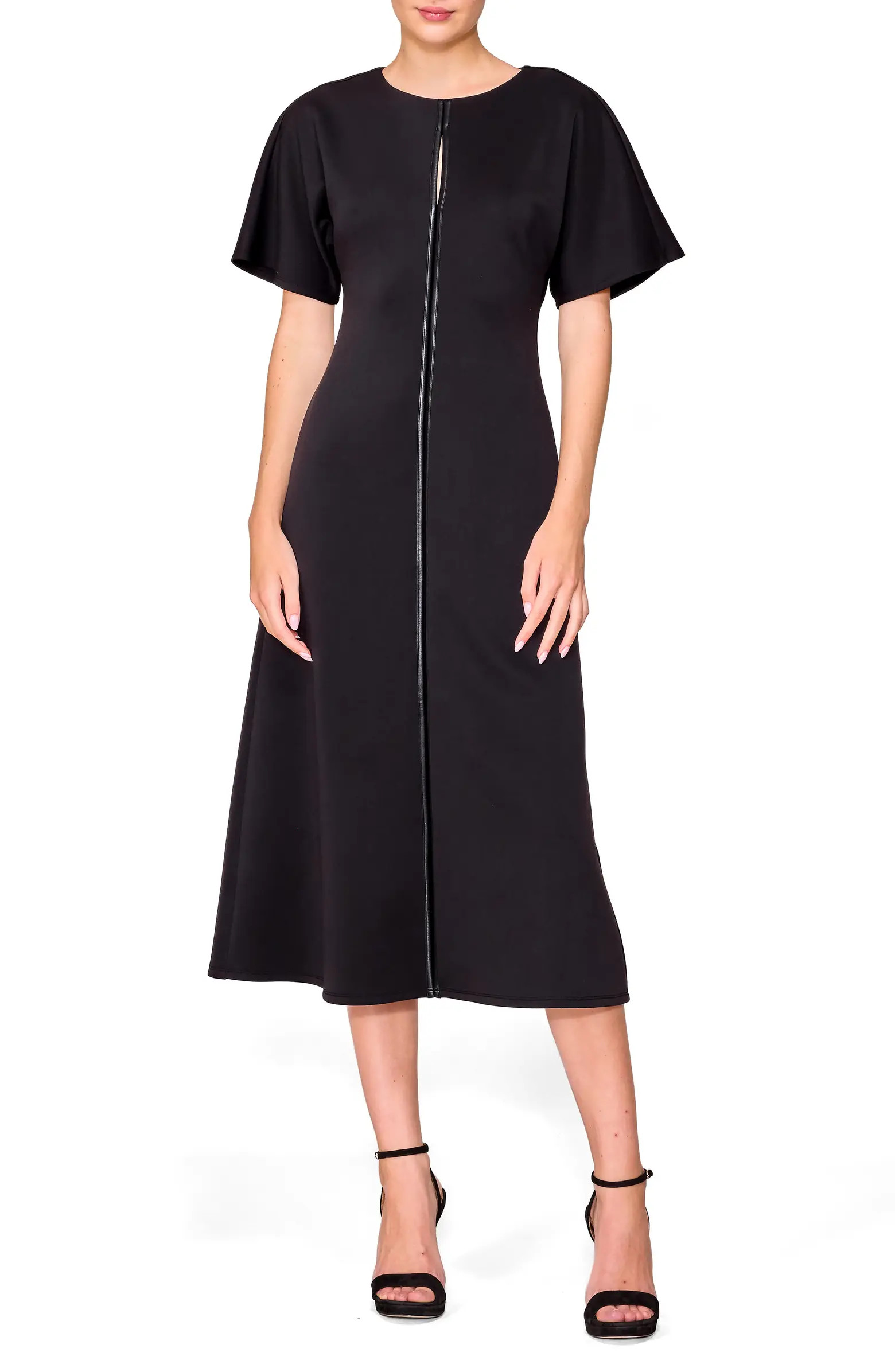 Luxe Keyhole Cutout Fit & Flare Dress | Nordstrom