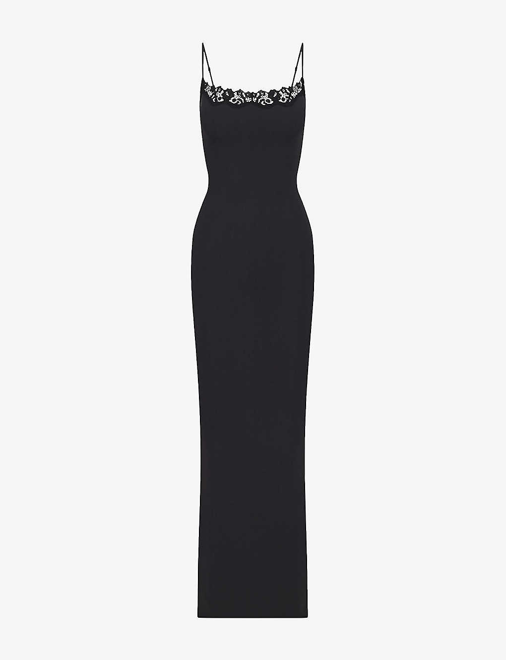Fits Everybody lace-trim stretch-woven maxi dress | Selfridges