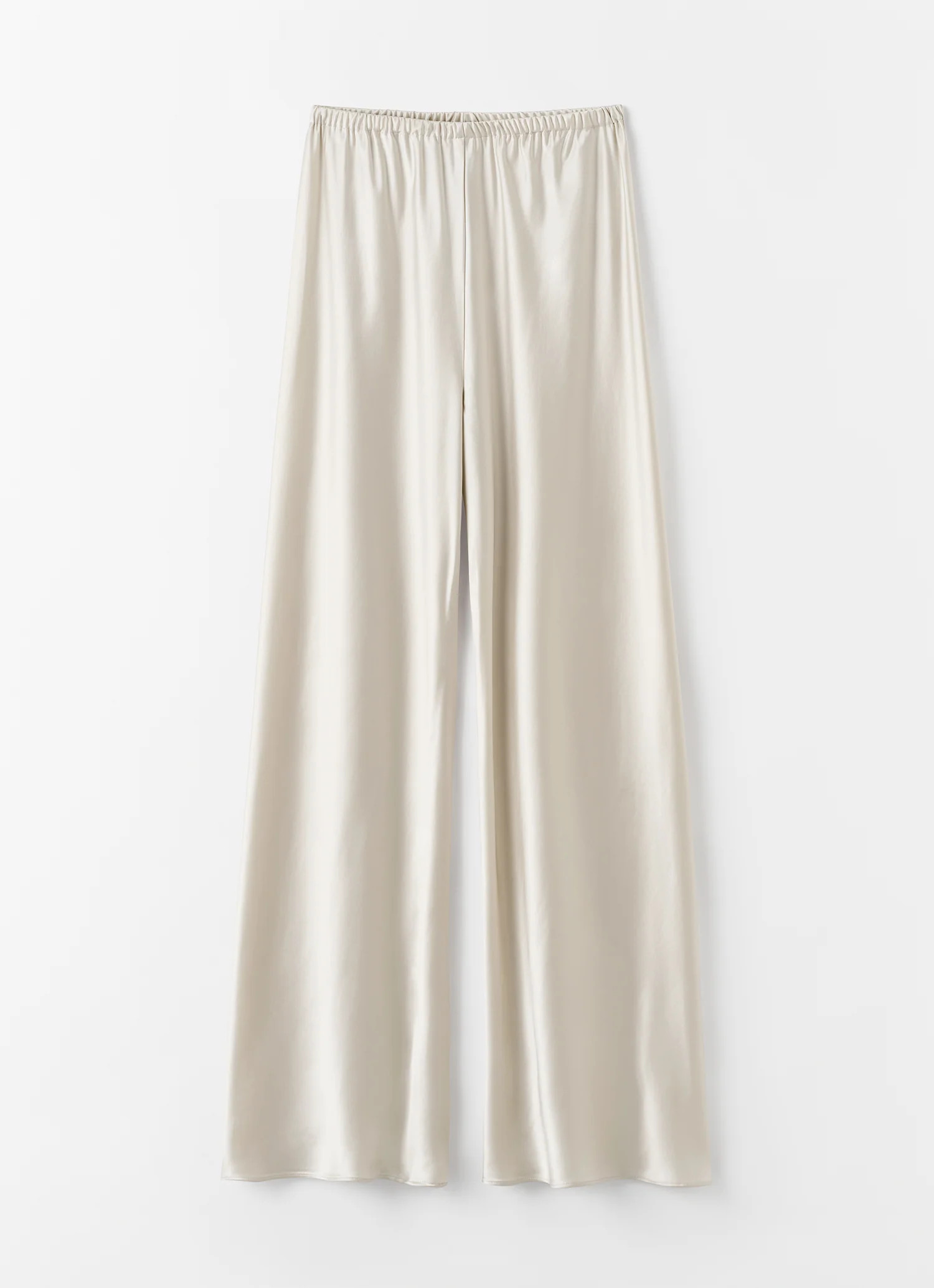 Bias Satin Pants, pearl | Almada Label