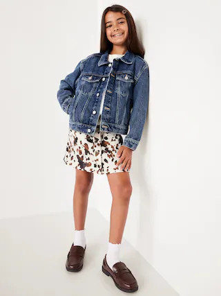 Faux-Suede Button-Front Skirt for Girls | Old Navy (CA)