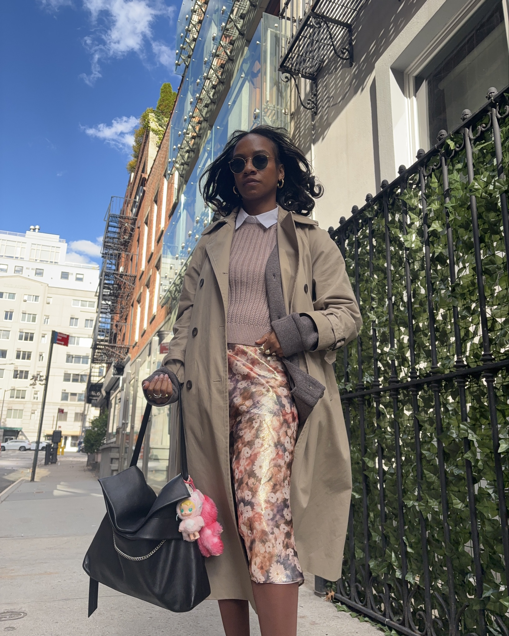 A fall day in SoHo 🍂🍁. This trench coat has been my go to outerwear choice lately, it’s perfect for fall in nyc. 
Tights are Shapermint, use code 
CHLOEJCREW20 

#LTKPetite #LTKSeasonal #LTKStyleTip