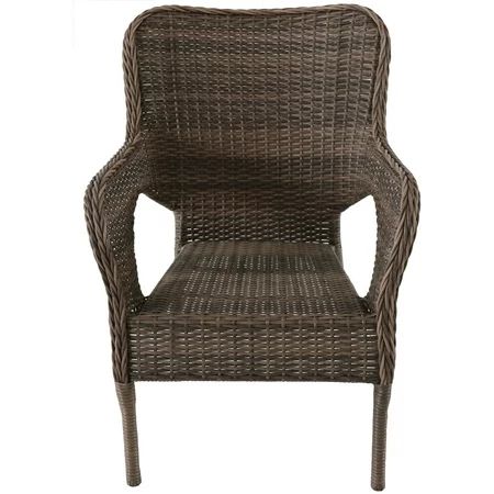 Better Homes and Gardens Camrose Farmhouse Mix and Match Stacking Wicker Chair, Brown | Walmart (US)