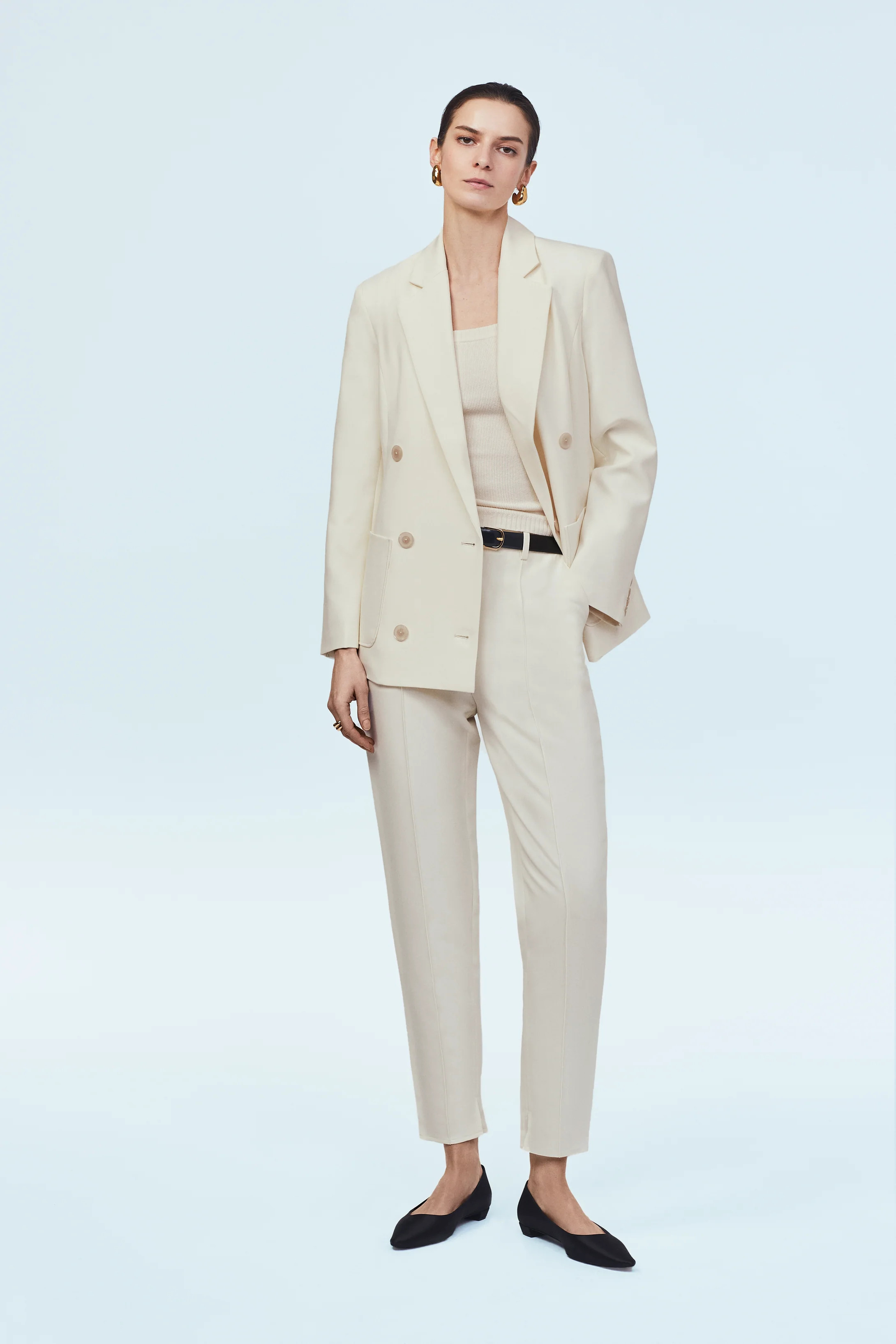 Double Breasted Straight Blazer | MAYSON the label