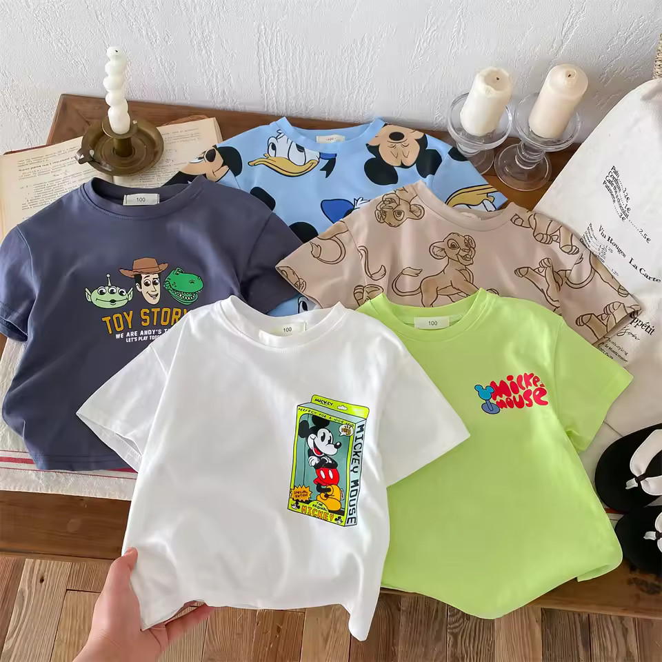 Mickey Kids Clothing Tees Summer Printed Cartoon Fashion Short Sleeve Boys T-shirt Popular Design... | AliExpress (US)