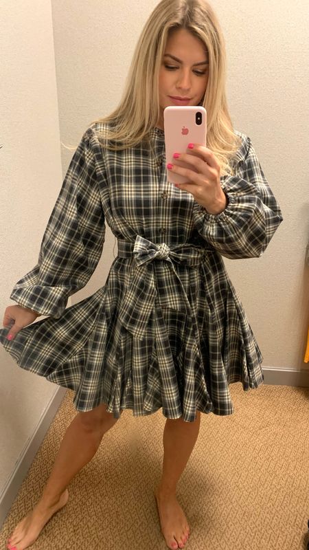 Fall dress, plaid girly bow tie dress, leather boots, pumpkin patch outfit, thanksgiving, Christmas, holiday dress, Dillards, knee high boots, it girl, feminine 

#LTKSeasonal #LTKfamily