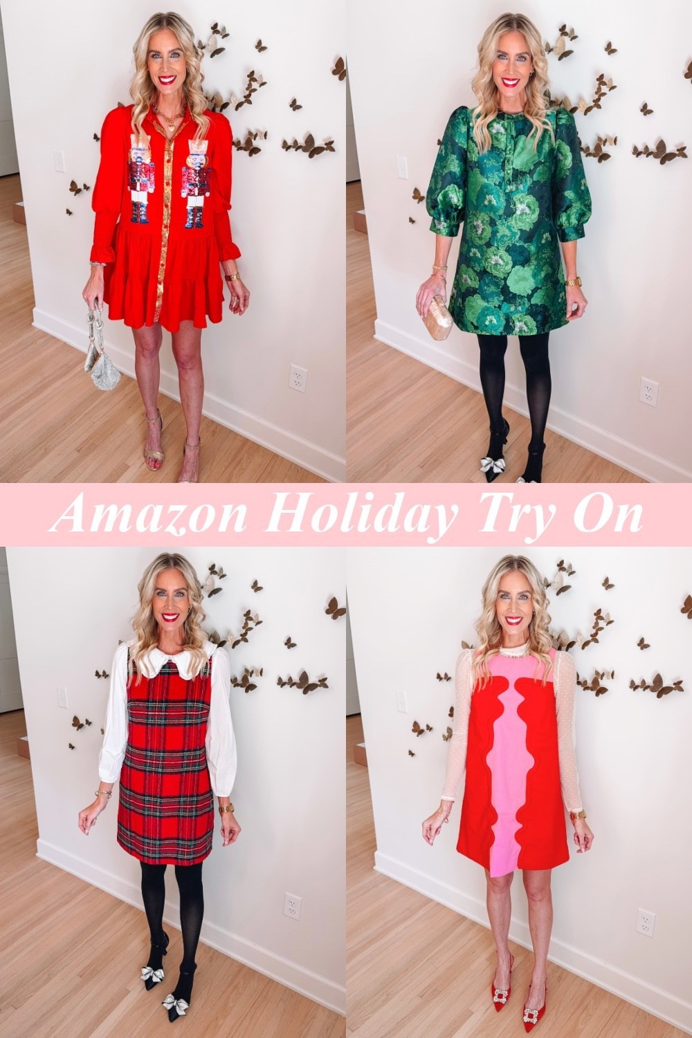 Amazon Christmas dresses all $55 and under!! Amazon holiday dress outfit ideas!! 