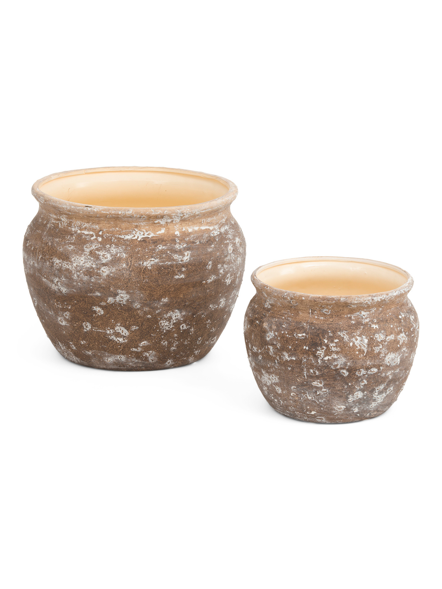 2pc Textured Stoneware Jug Planter Set | TJ Maxx