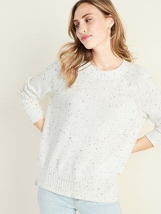 Rib-Knit Trim Crew-Neck Sweater for Women | Old Navy US