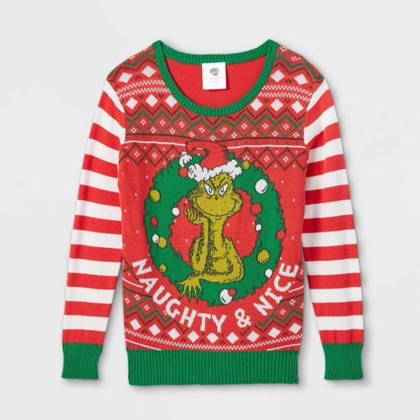 Kids' The Grinch Ugly Pullover Sweater - Red | Target