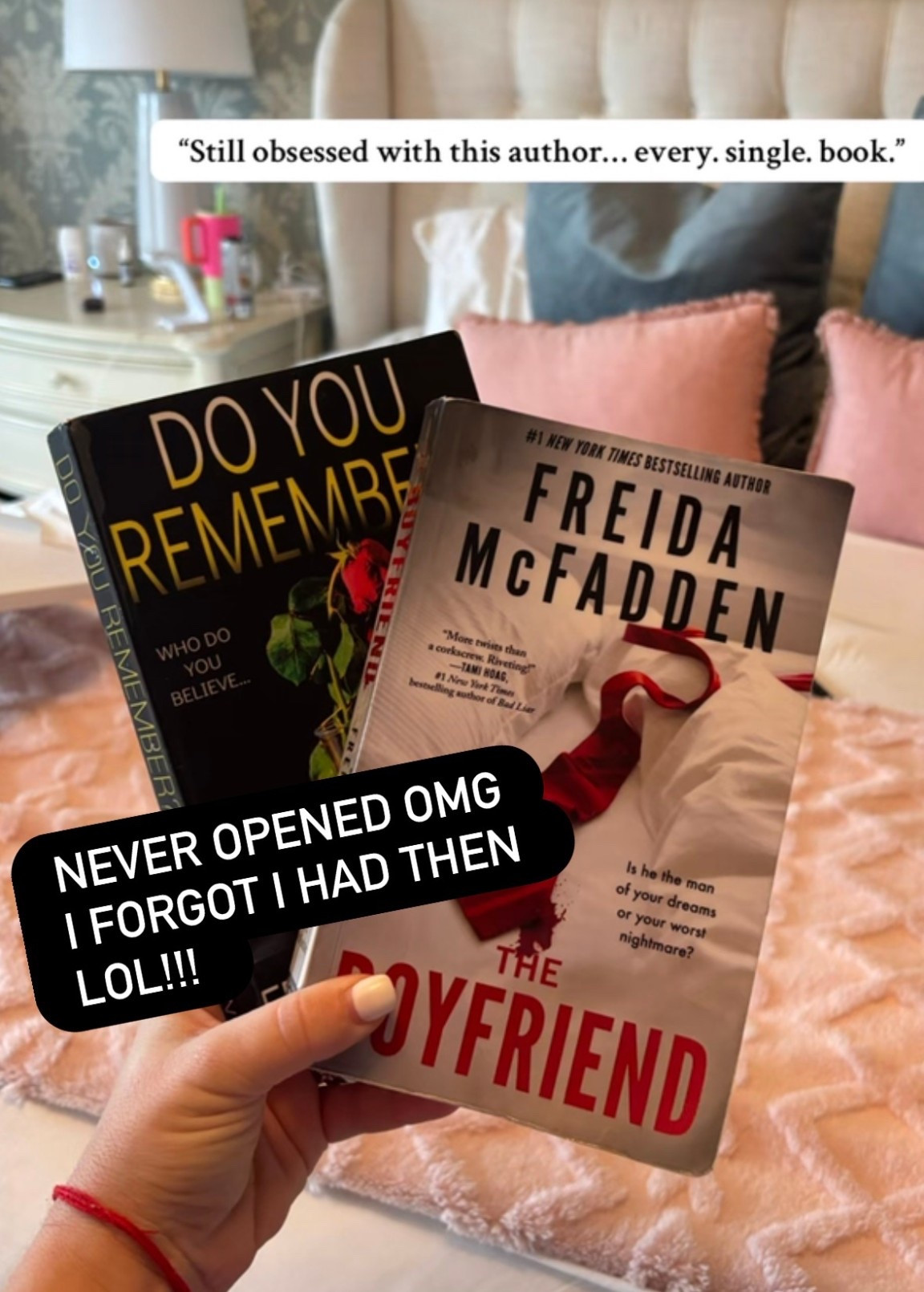 Geez - the library is going to come for meeeee!!!  Okay I am going to start one tonight - which should i start?  Has anyone ready any of these?

#books 
#amazon #kindle #freidamcfadden #bookclub 

#LTKValentine #LTKstorytime #LTKSeasonal
