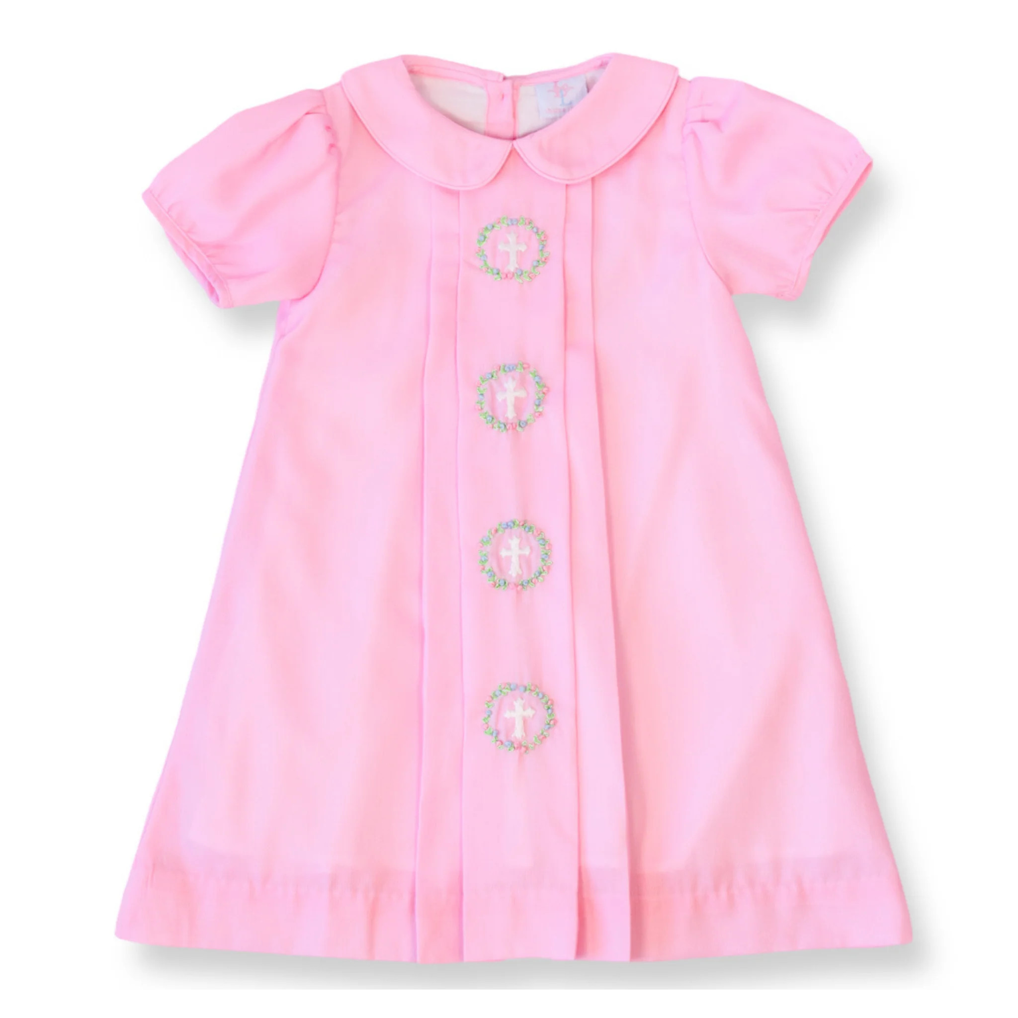 Smocked Cross in Wreath Dress | Lillie & Lilah