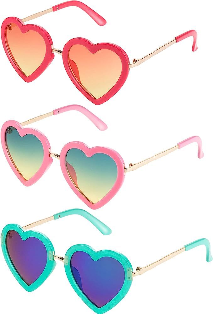 Kids Heart Shaped Sunglasses for Toddler Girls | Amazon (US)