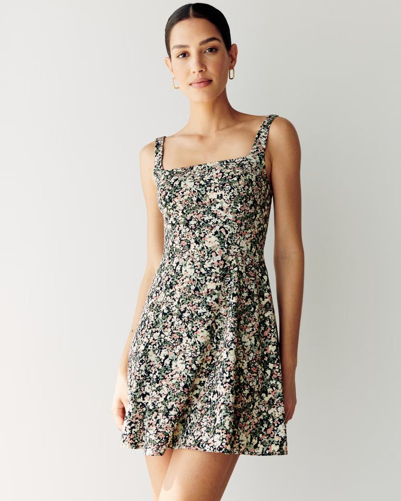 Squareneck Mini Dress | Abercrombie & Fitch (US)
