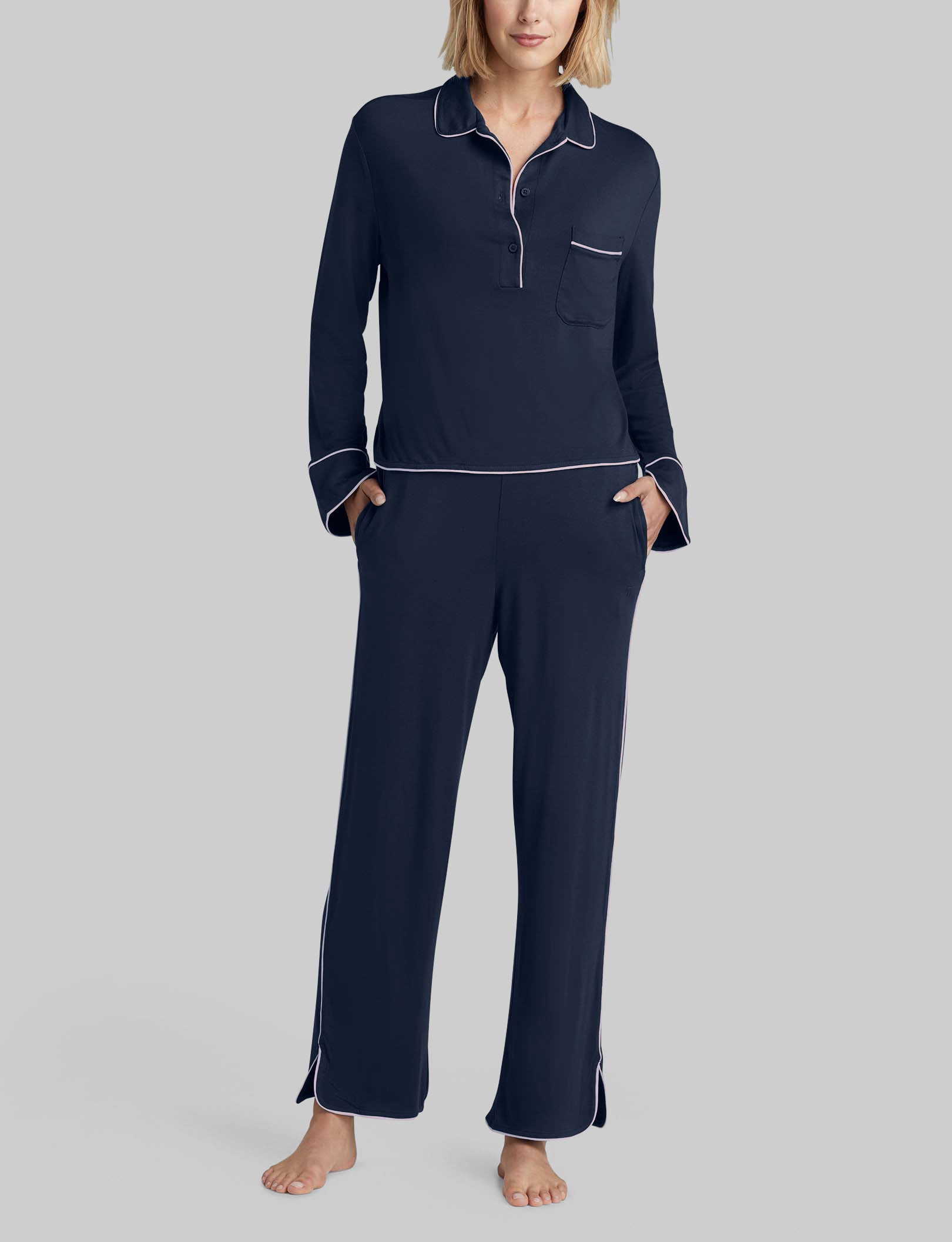 Women's Downtime Long Sleeve Pajama Top & Pant Set | Tommy John