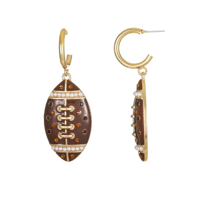 Packed Party Goldtone Touchdown Earrings, Female, 1 Pair - Walmart.com | Walmart (US)