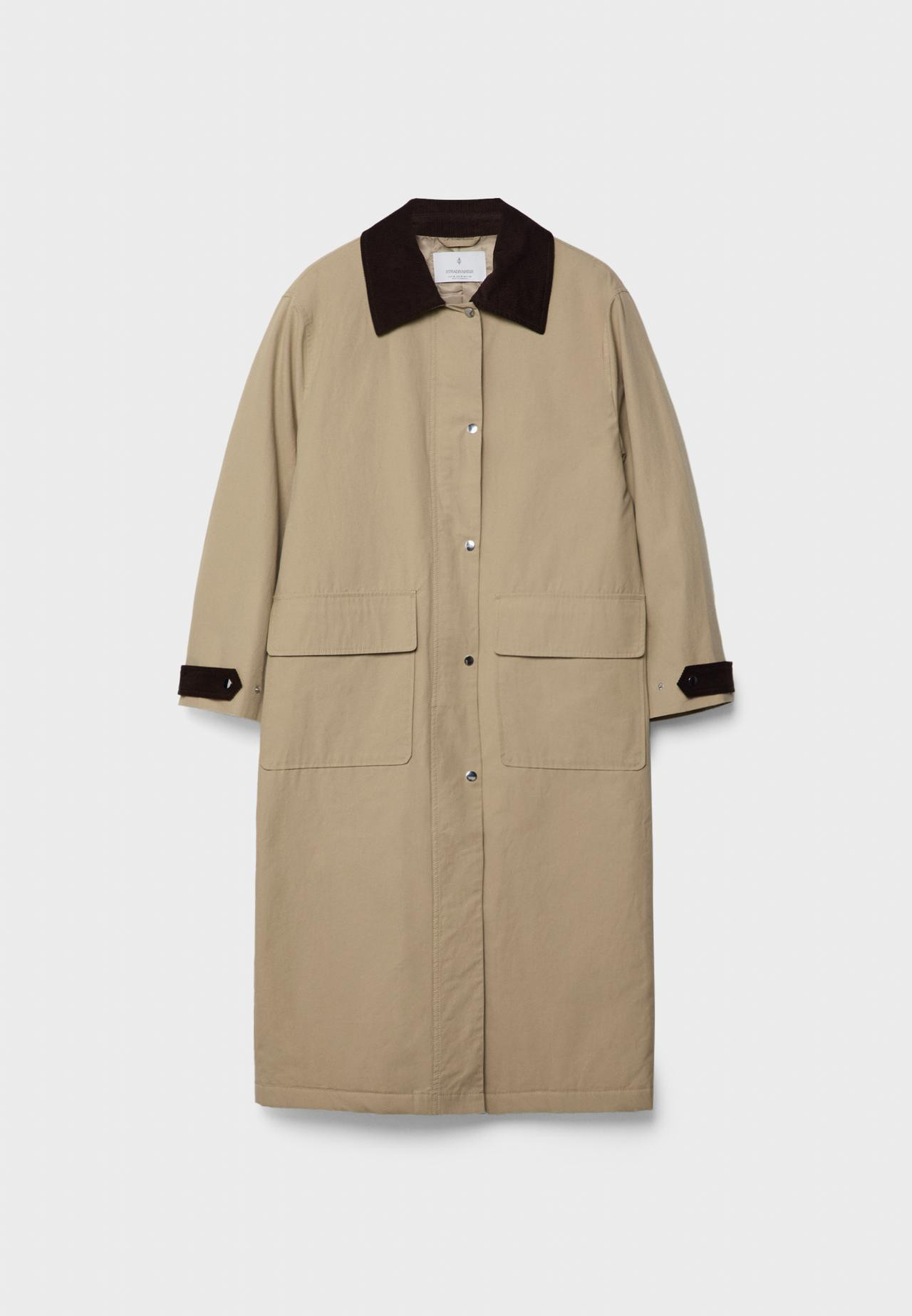 Langer Stepp-Parka mit Cordkragen - Mode für Damen | Stradivarius Deutschland | Stradivarius DE