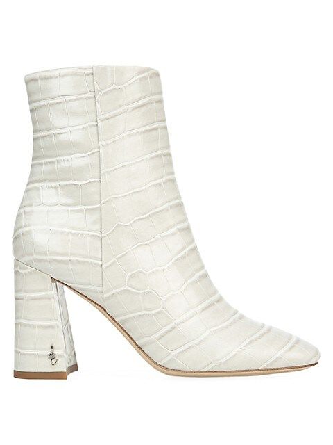 Codie Croc-Embossed Leather Ankle Boots | Saks Fifth Avenue