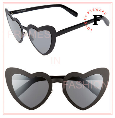 SAINT LAURENT AUTHENTIC LOULOU 196 SL196 Matte Black Metal Heart Sunglasses 003 | eBay US