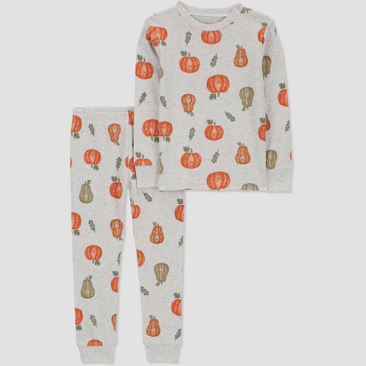 Carter's Just One You® Toddler Long Sleeve 2pc Pumpkins and Gourds Pajama Set - Orange/Gray | Target