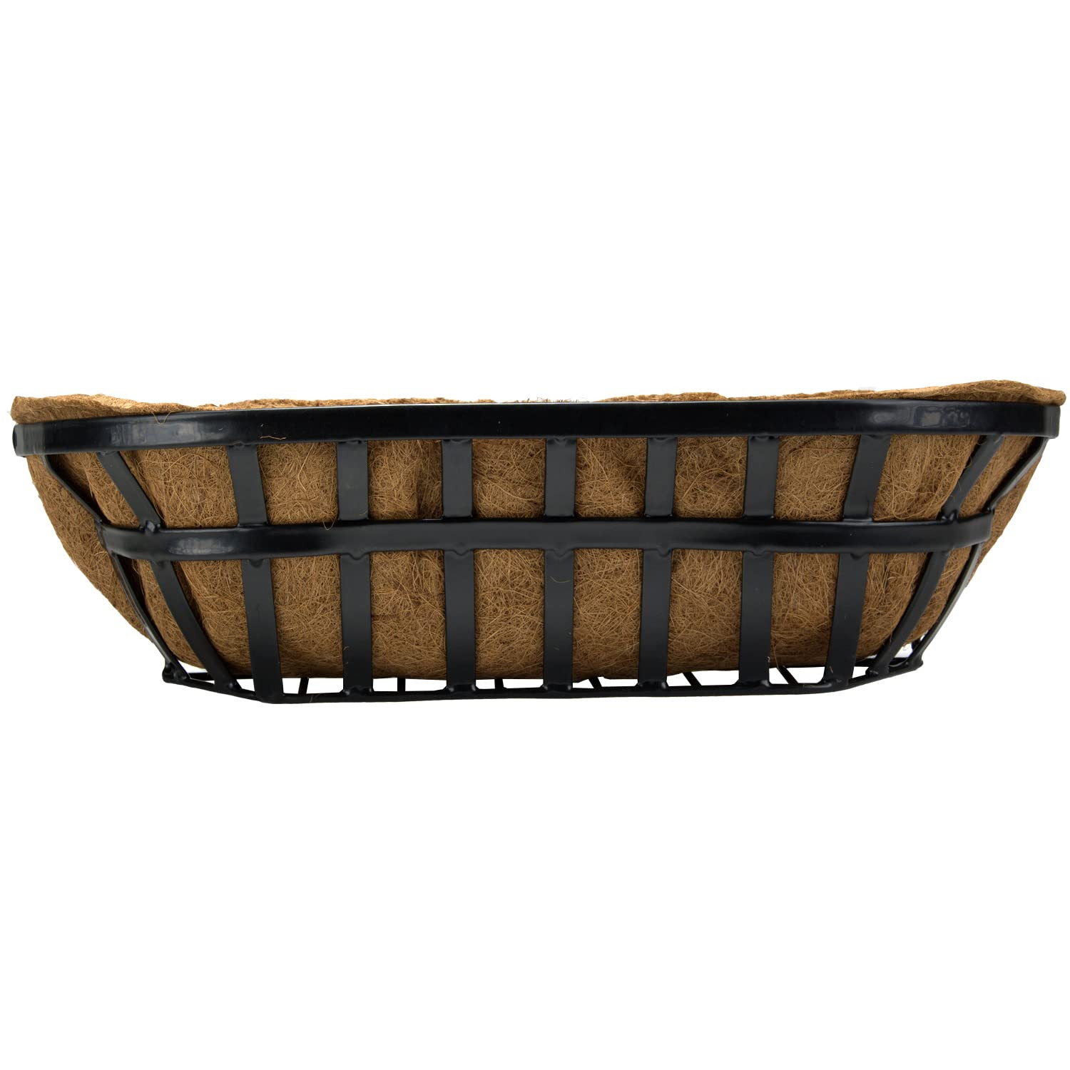 Ashman Trough 1 Pack, Deck Railing Planter Box, Black, Metal Garden Trough Deck Planter with Coco... | Amazon (US)
