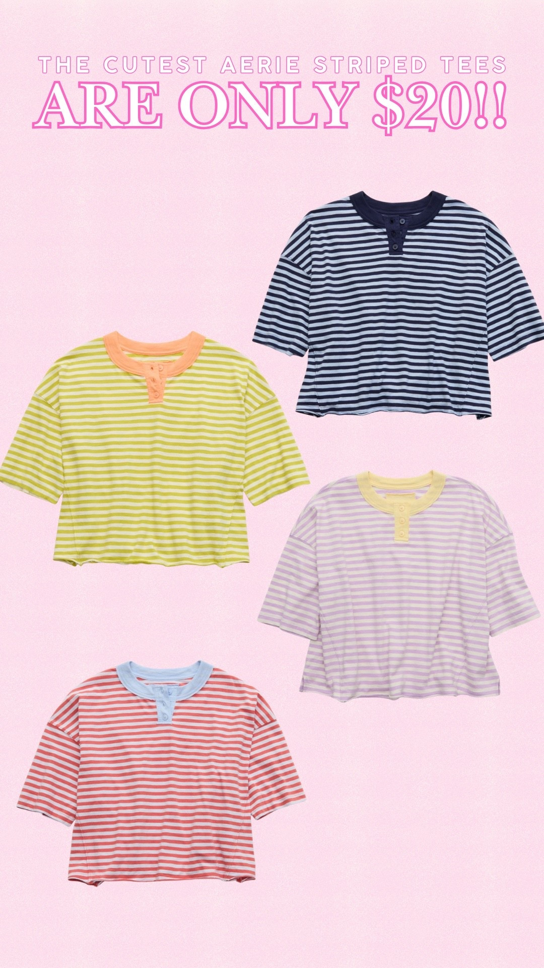 The cutest everyday striped tees from @Aerie and they’re only $20 right now! Perfect for layering with overalls, denim, or shorts for an easy spring outfit.


#LTKSeasonal #LTKU #LTKSaleAlert