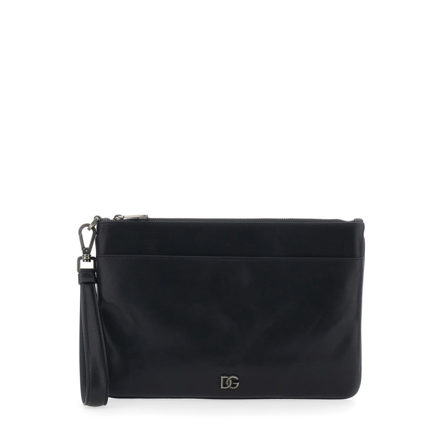 Dolce & Gabbana Black Leather Clutch | Jomashop.com & JomaDeals.com
