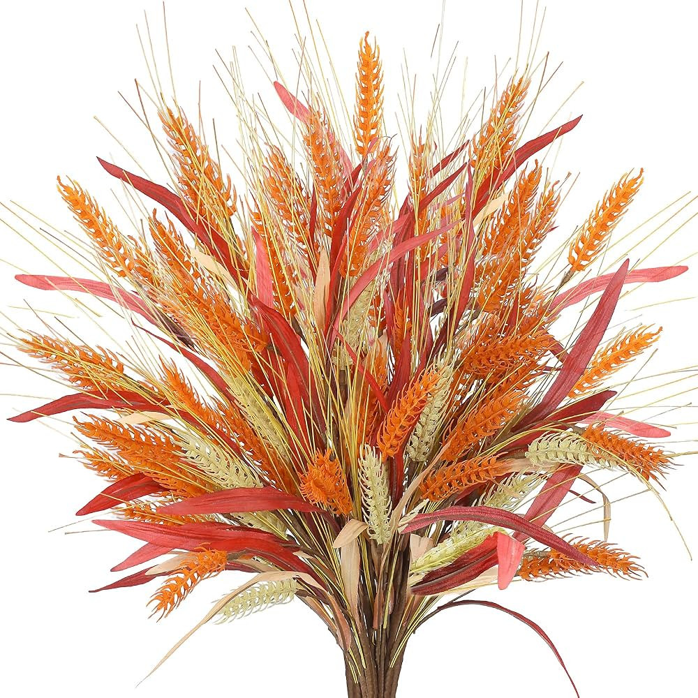 Sggvecsy Artificial Fall Flowers 6 Pcs 22 inch Floral Arrangement Fake Floral Stems Autumn Leaves... | Amazon (US)