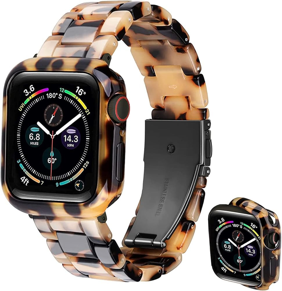 Band with Case Compatible with Apple Watch 49mm 46mm 45mm 44mm 42mm 41mm 40mm 38mm,Women Men Fash... | Amazon (US)