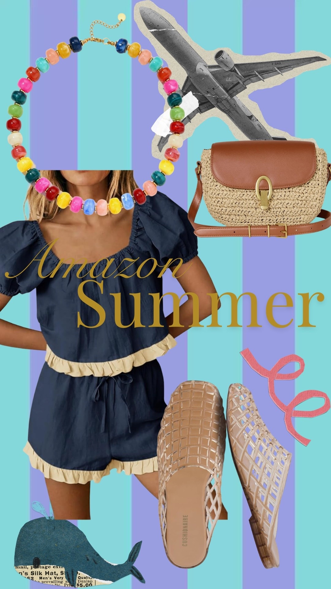 Amazon summer, beaded necklace, jelly shoes, two piece set, summer purse

#LTKootd #LTKdayinmylife #LTKgrwm