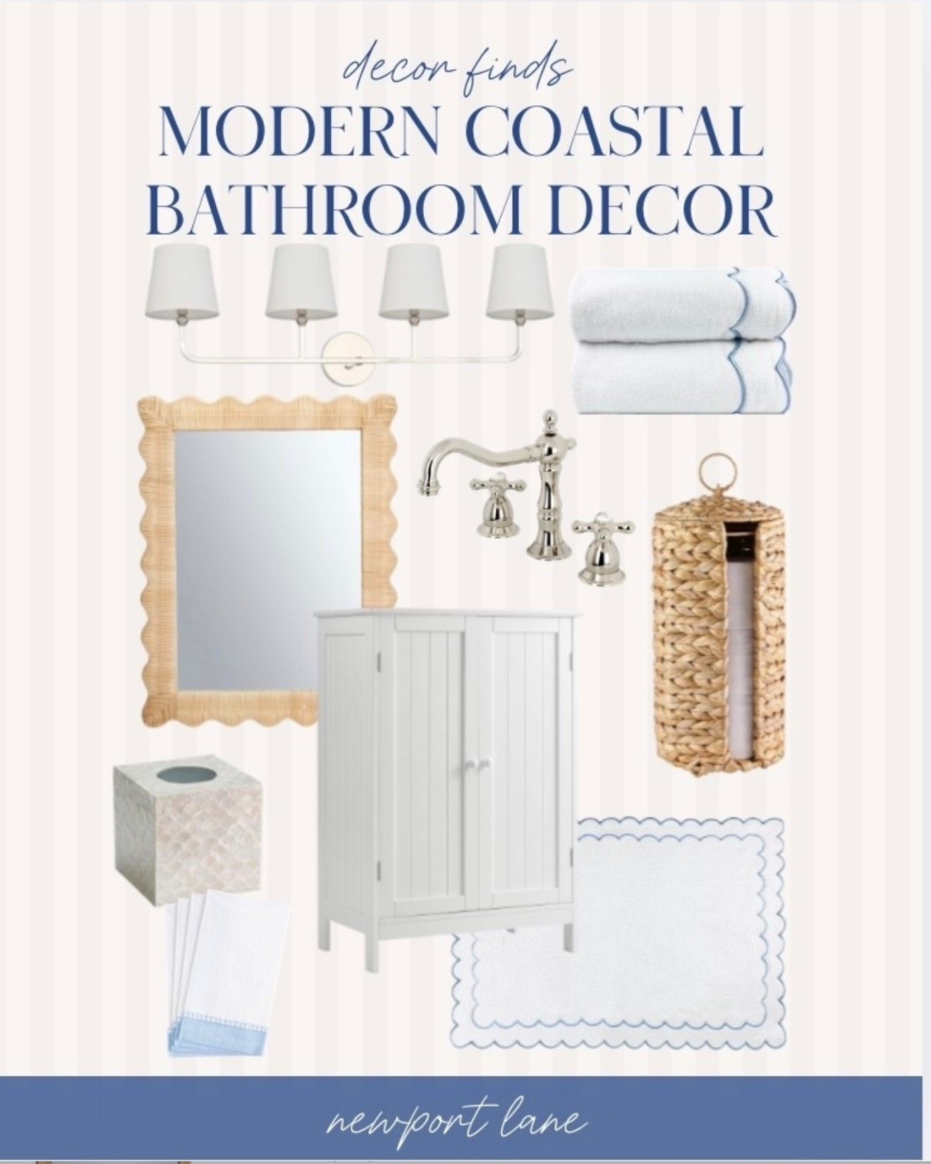 My coastal bathroom decor brings blue and white accents, natural textures, and seaside-inspired pieces for a fresh, spa-like feel. I love how these curated coastal bathroom finds make the space feel bright, breezy, and designer-inspired. 



#LTKHome #LTKSaleAlert #LTKU