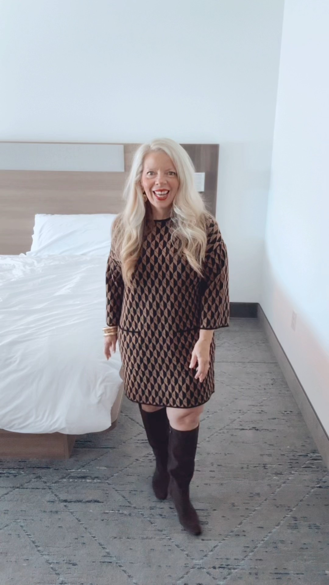 This is the cutest knit dress from TJ Maxx. Sizing is very generous. I’m wearing a small and I’m 5 feet tall for reference. These are my go to boots this fall from Walmart!

#LTKPetite #LTKStyleTip #LTKOver40