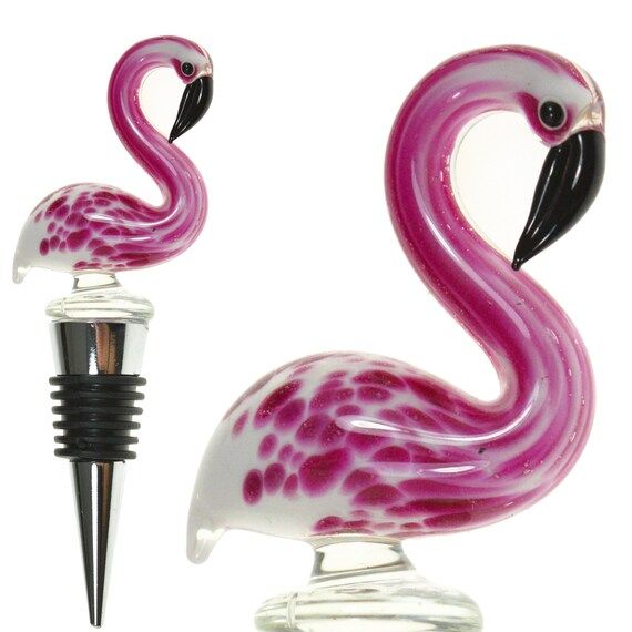 Flamingo Wine Bottle Stopper  Glass Flamingo Shaped Bottle | Etsy | Etsy (US)